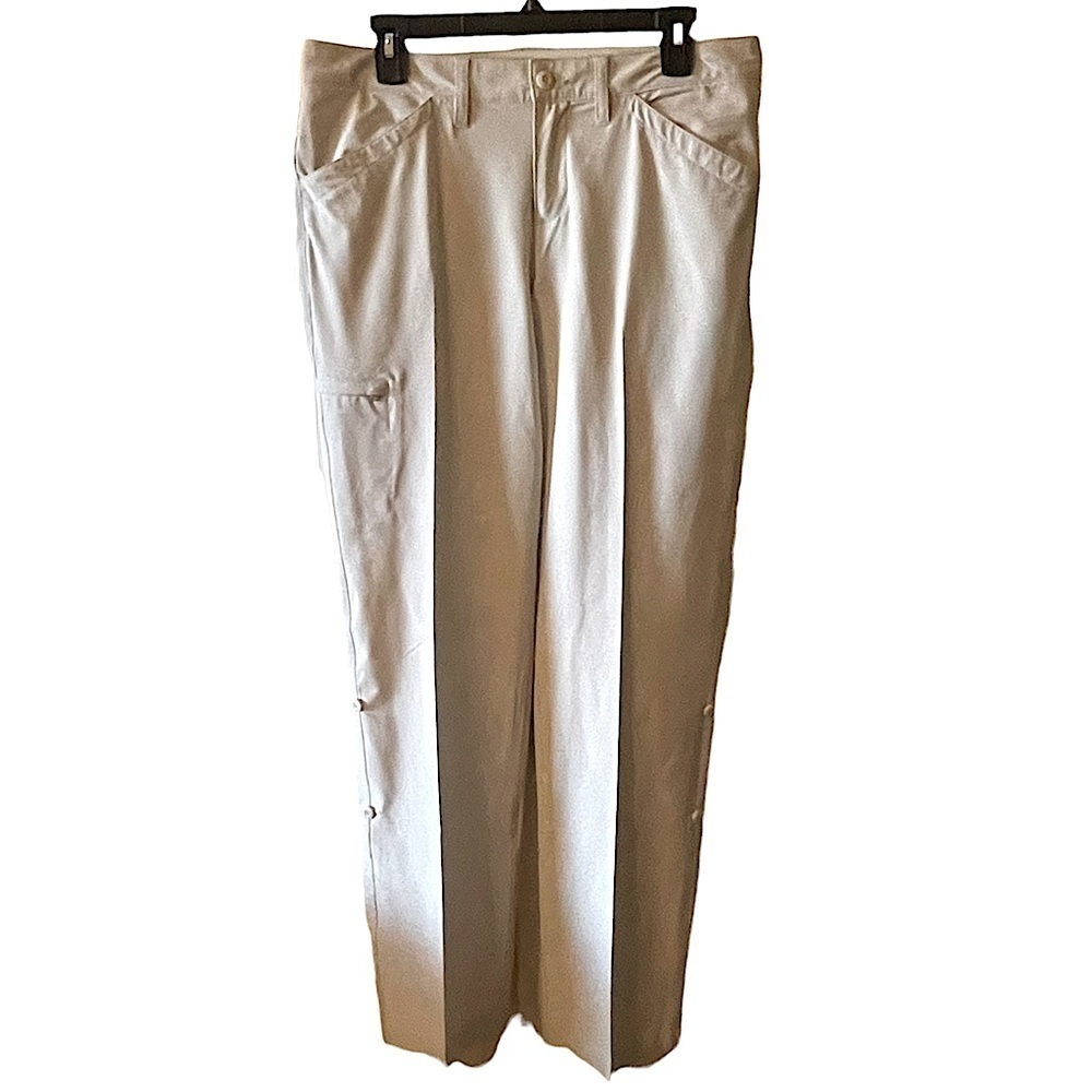 EDDIE Bauer Beige Convertible Button Tab Hiking Pant Outdoor Lightweight Cargo 8